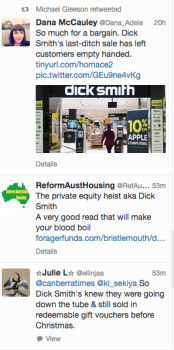 Dick Smith voucher tweets
