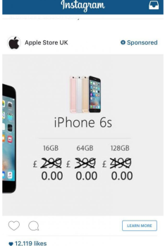 fake apple on instagram