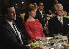 Don, Joan and Roger enjoy the fictional Clios ceremony