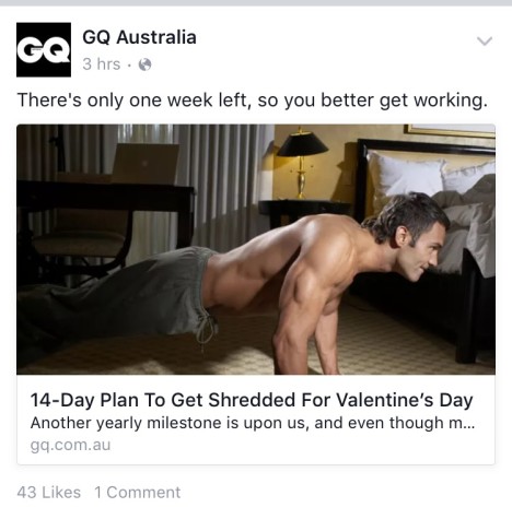 GQ seven day workout valentine