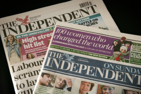The Independent 2 mastheads