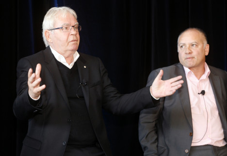 'Mr Football' Les Murray speaking at the 2015 Summit