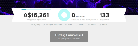 tropfest pozible failed crowdfunding