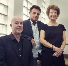BWM Dentsu Public Relations Australia management team: Paul Williams, Tim Powell and Cox Inall Communications managing director Lucy Broad