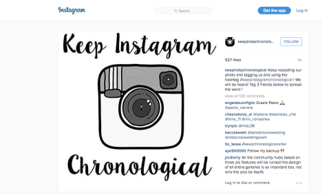 Instagram chronology vs algorithm