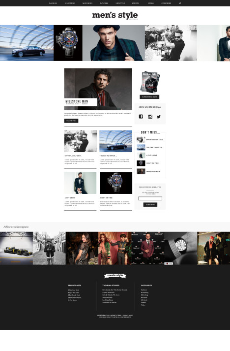 Men's Style homepage