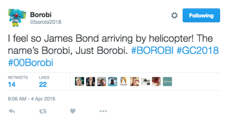 borobi first tweet