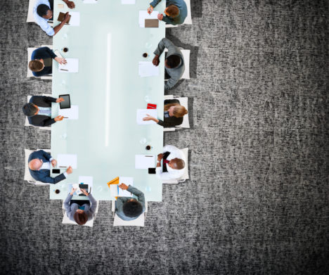board room table from above -ThinkstockPhotos-480738768