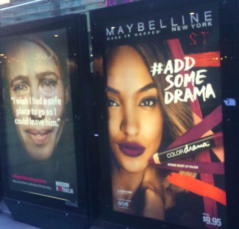make up domestic violence ad placement