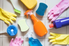 various cleaning products -ThinkstockPhotos