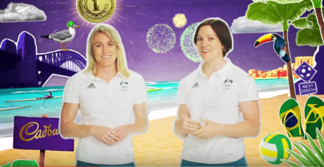 Sally Pearson and Anna Meares are taking on the role of Cadbury ambassadors for the first time
