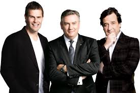 McGuire, centre, is one of TripleM Melbourne's breakfast hosts.