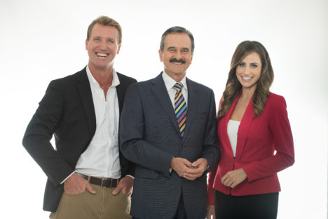 Seven's Gold Coast Team. From left: Burt, Young and Abate