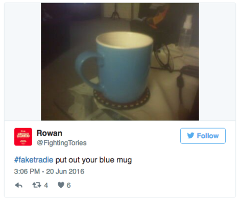 fake tradie - blue mug