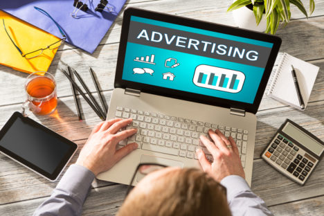 Advertise Advertising Advertisement Branding Commercial - Stock Image