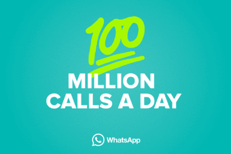 whats app reaches 100 million calls pr day