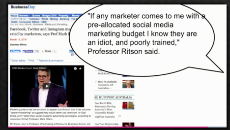 mark ritson digital marketing idiot on screen slide mumbrella360