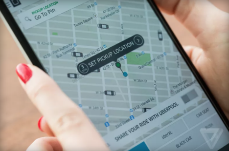 uber GPS map