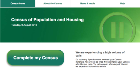 australian census homepage