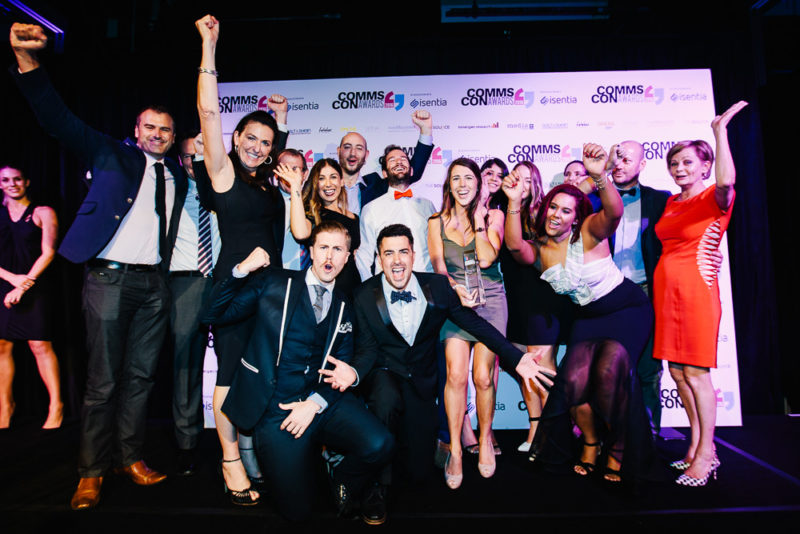 Red Agency celebrating winning Large PR Agency of the Year in 2016