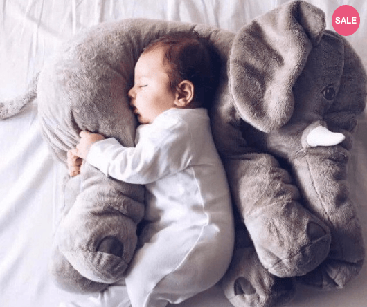 The baby elephant pillow promoted by Favworld