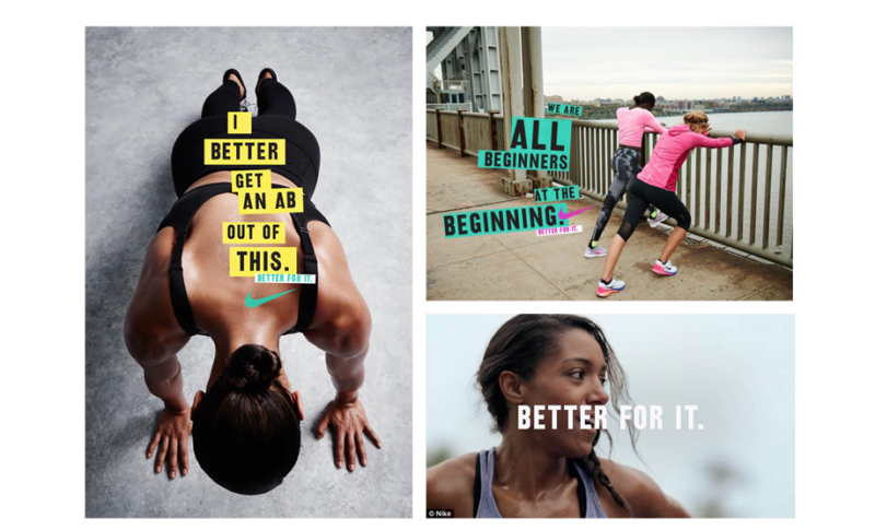 Nike #BeBetterForIt campaign, Image via SurfPacific.com
