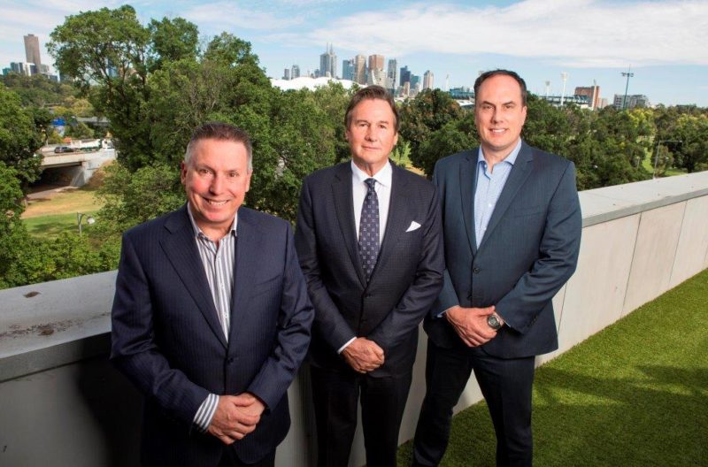 Carsales' Greg Roebuck (retiring), non-executive chairman Jeffrey Browne and incoming CEO Cameron McIntyre