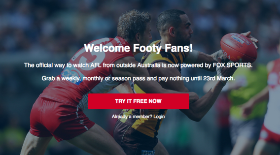 Fox Sports launches international AFL streaming product