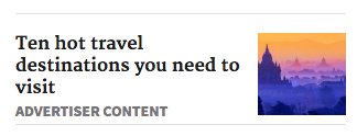 Some websites such as the SMH are already identifying ad content