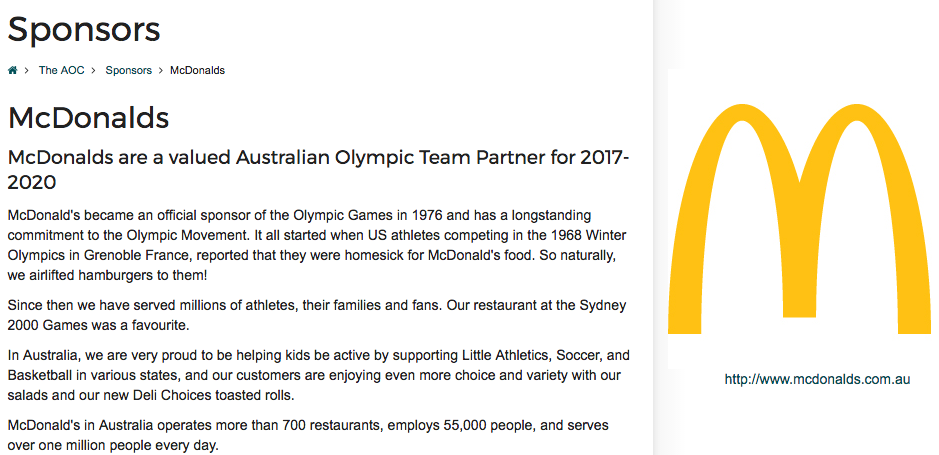 McDonalds Mc Donalds MCD Pin Badge Olympia Olympic Games Australia Sponsor