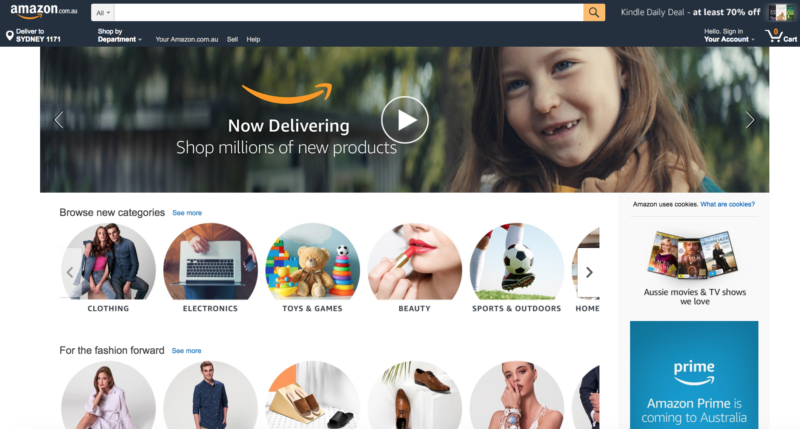 Amazon finally launches Australian retail operations