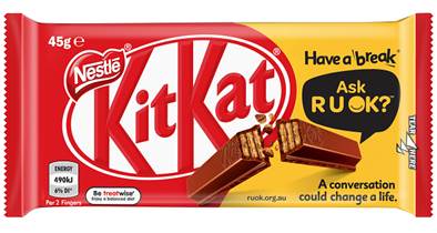 Kit Kat supports R U OK? Day with limited edition wrappers