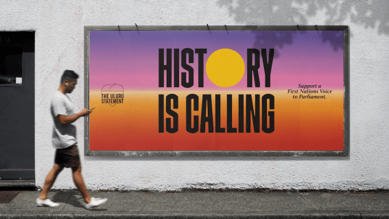 The Uluru Statement from the Heart’s referendum campaign via The Monkeys and OMD