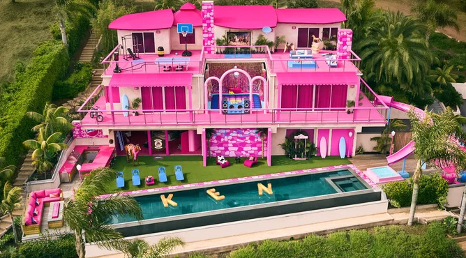The Barbie Dream House is recreated by Airbnb.