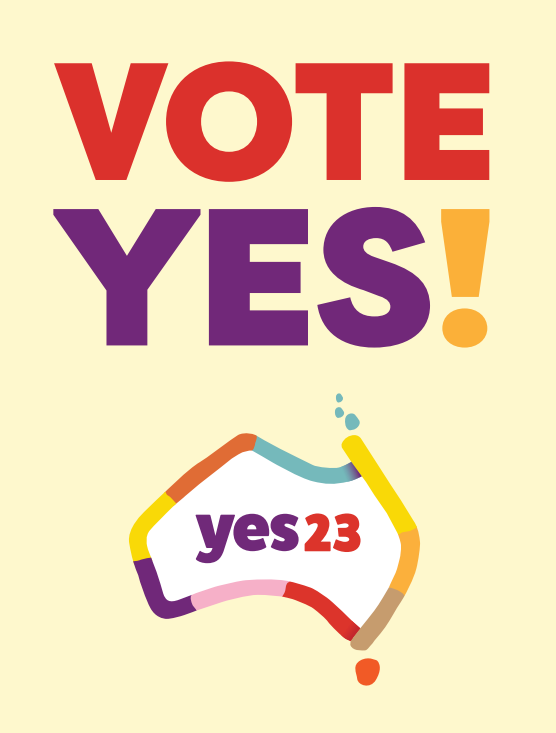 A campaign image for the Yes23 'Vote Yes' for The Voice.