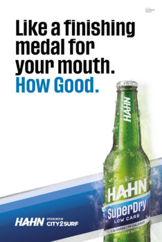 Hahn Beer advertisement for city2surf