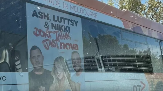 Mistake or stunt? Nova’s bus ads are turning up in the wrong cities