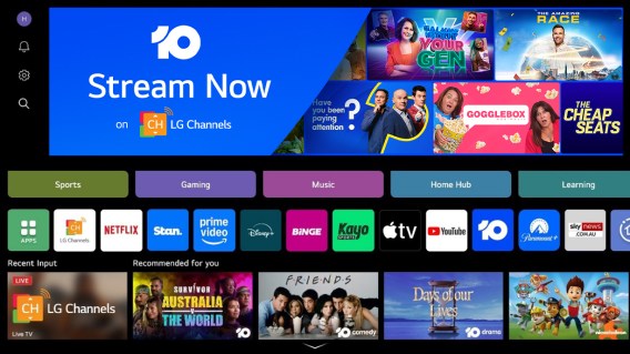 Network 10 linear channels coming to LG smart TVs