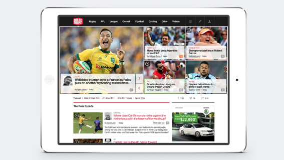 Sports site The Roar reduced to a whisper this week