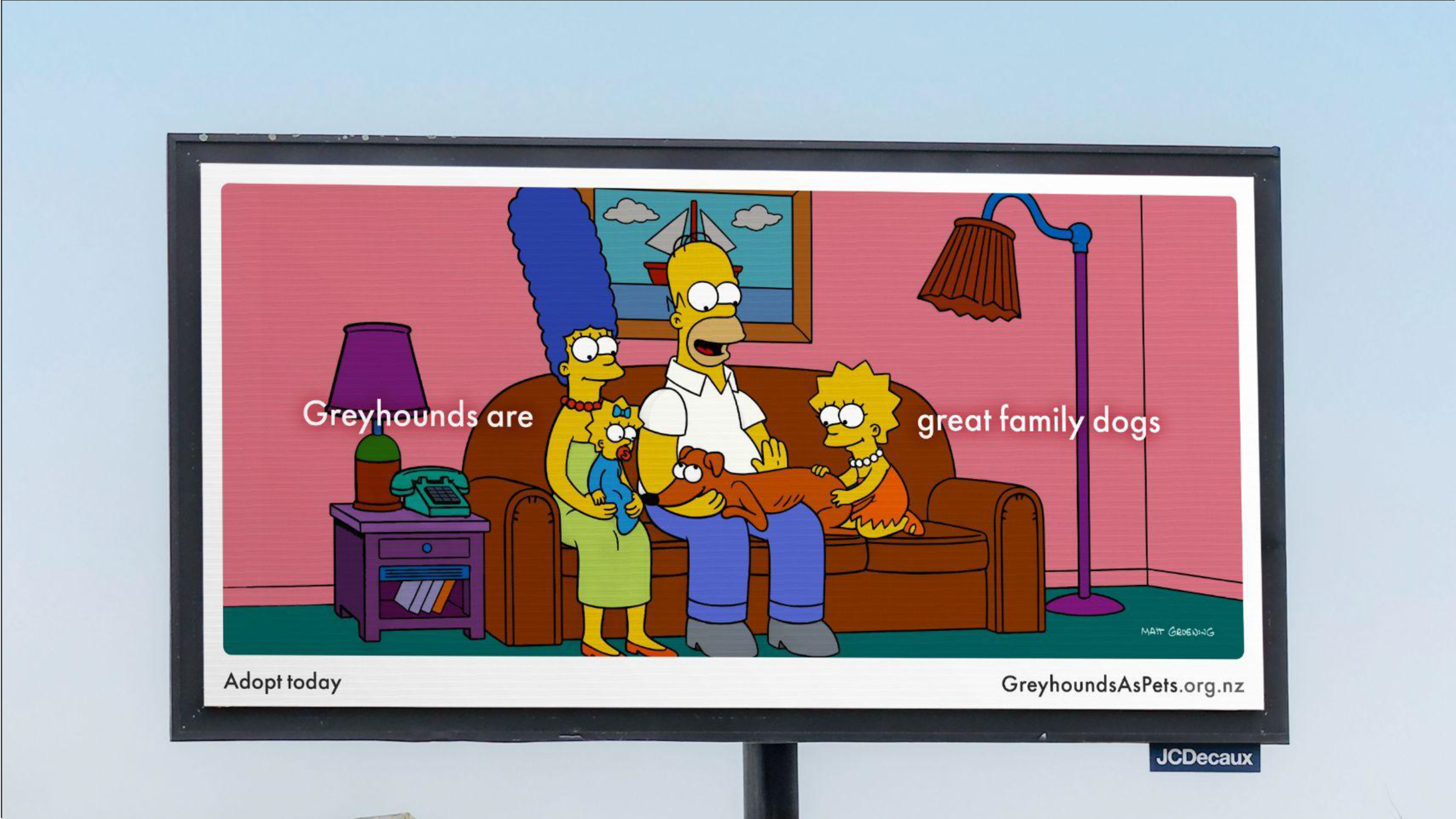 The Simpsons star in New Zealand greyhound campaign, via Special